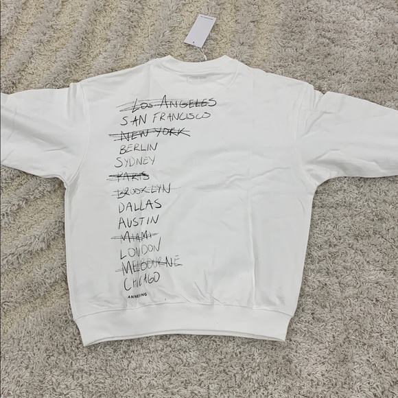 Anine Bing Los Angels Cities White Pullover Sweater Women’s Size Small - Picture 2 of 2